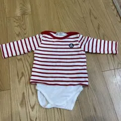 PETIT BATEAU ストライプロンパース 12m