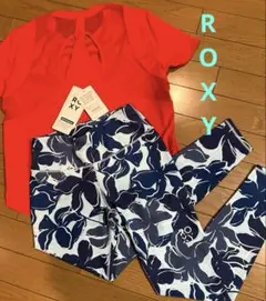 ROXY★ロキシー ボタニカル花柄レギンス 購入ラベル付き Sサイズ おまけ付き