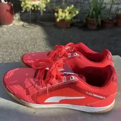 MA プーマプレッシングⅡ】フットサルシューズ　オレンジ27cm