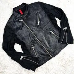 ドルガバ ライダース ダブル レザー ナイロン マルチ ジップ メタルプレート ドルガバ ライダース ダブル レザー ナイロン マルチ ジップ メタル