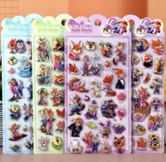 【即日発送】　２枚セット　ズートピア　ぷくぷくシール　シール　まとめ売り