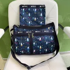 ラスト1点　レスポートサック ミッフィー ネイビー花柄 ショルダーバック ポーチ