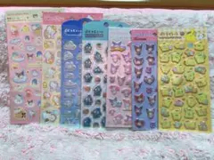 サンリオ 平面箔押しシール シリーズ ぷくっとシール ぷっくりシール15枚セット