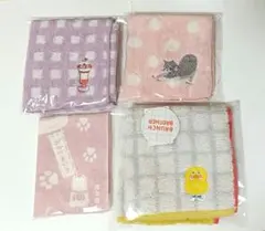【新品】ハンドタオル　てぬぐい　4枚セットのサムネイル