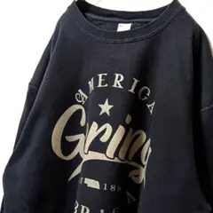 GERING アメリカネブラスカ スウェットトレーナーブラック黒XL古着