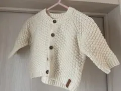 petit main プティマイン アイボリー ニットカーディガン 70センチ