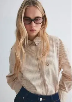 H&M DIVIDED ストライプ 長袖シャツのサムネイル