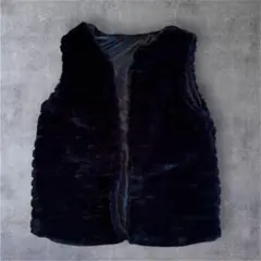 OO's vintage ファー風ノースリーブベスト グランジy2k