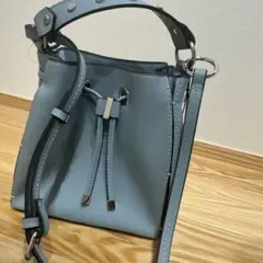 ZARA ライトブルー バケットバッグ Mサイズ