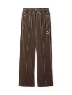 PUMA emmi ベロアパンツ ジャージ ブラウン