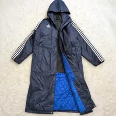 アディダス adidas ベンチコート ボア 裏起毛 サッカー Sサイズ