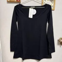 新品タグ付　VIRMANI チュニック　Aライン　カットソー　黒系　ワンピース