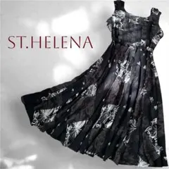 ST.HELENA セントヘレナ フレア ロングワンピース マキシ 花柄 M〜L