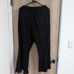 ブラック フレアパンツ 3L