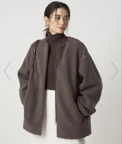 グリーンレーベルリラクシング　ボアジャケット ジップアップ