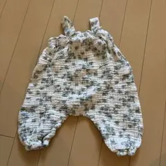 ZARA 68センチ　ブルー花柄ロンパース