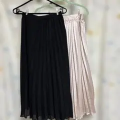 プリーツロングスカート　2枚セット