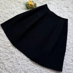 極美品♡フォクシーニューヨーク バロン フレアスカート タック ブラック40/L