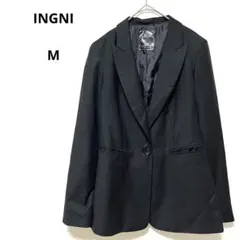 イング　INGNI テーラードジャケット 黒　M ポケット有り　スリット入り