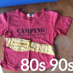 80s 90s RIO Tシャツ 赤 110cm シングルステッチ　ビンテージのサムネイル