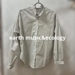 earth music&ecology スタンドフリルブラウス