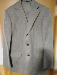 中古グレー ストライプ ビジネススーツ AB7体
