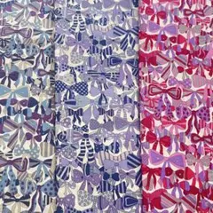 リバティプリントつや消しラミネート「ジェニーズリボンズ」90×54