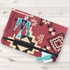 ネイティブ柄 クラッチバッグ ポーチ サンダーバード 刺繍 ボルドーのサムネイル