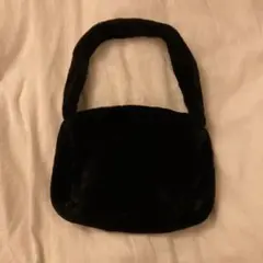 H&M 黒 ファー バッグ