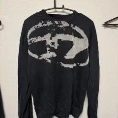 DIESEL ブラック グラフィックプリント トレーナー