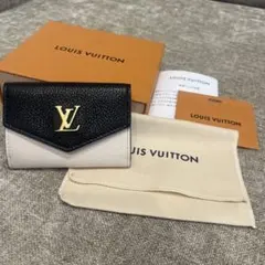 Louis Vuitton LVロゴ 長財布 キャンバス ベージュ ブラック - メルカリ