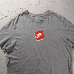 NIKE Tシャツ 企業ロゴ　ワンポイント　グレー