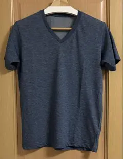 ユニクロ UNIQLO ドライカラーVネック Tシャツ ブルー M