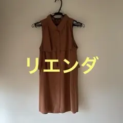 新品未使用リエンダのフリル付きノースリーブシャツワンピース❣️のサムネイル