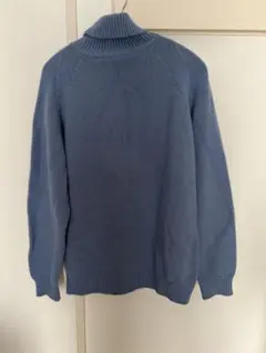 crépuscule Wholegarment Turtle-Neck ブルー