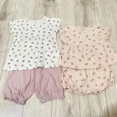 【2枚セット】パジャマ　半袖　100 苺　アイスクリーム　ショートパンツ