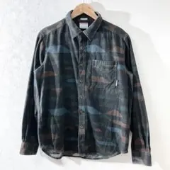 Columbia コロンビア　総柄　コットンシャツ　長袖　メンズ　M 古着