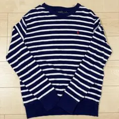 Polo Ralph Lauren ネイビー/ホワイトストライプ セーター M