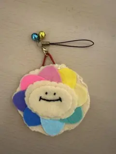 ハンドメイド フェルト フラワー ストラップ