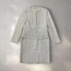 ブランド不明 ホワイト スーツセット ジャケット スカート A 370