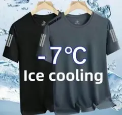 接触冷感 Tシャツ メンズ 吸汗速乾 夏 スポーツ青 L　１枚のサムネイル