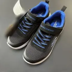 SKECHERS キッズスニーカー ブラック/ブルー　19cm スケッチャーズ