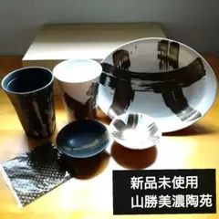 新品未使用　山勝美濃陶苑　陶器　タンブラーセット　ペア　ビアカップ　箱付きのサムネイル