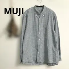MUJI♡無印良品♡ギンガムチェックシャツ♡メンズ