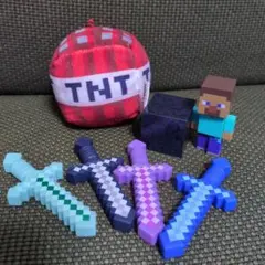 Minecraft 剣ミニチュアセットとTNTボール