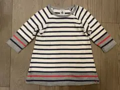プチバトー　PETIT BATEAU　ボーダーワンピース　6m67cm