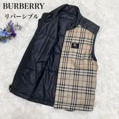 美品BURBERRYバーバリー ノバチェックダウンベストLサイズバーバリー