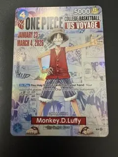 値下げ！ワンピース モンキー・D・ルフィ アメリカ大学バスケ限定プロモ 未開封】ワンピースカード モンキー・D・ルフィ アメリカ大学バスケ