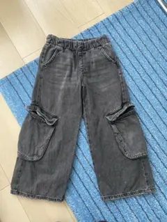 ZARA KIDS ブラックデニム ワイドパンツ