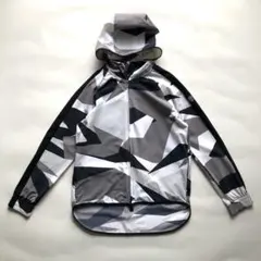 ★美品★ハイドロゲン ナイロンジャケット 迷彩 ジオメトリック ストレッチグレーのサムネイル